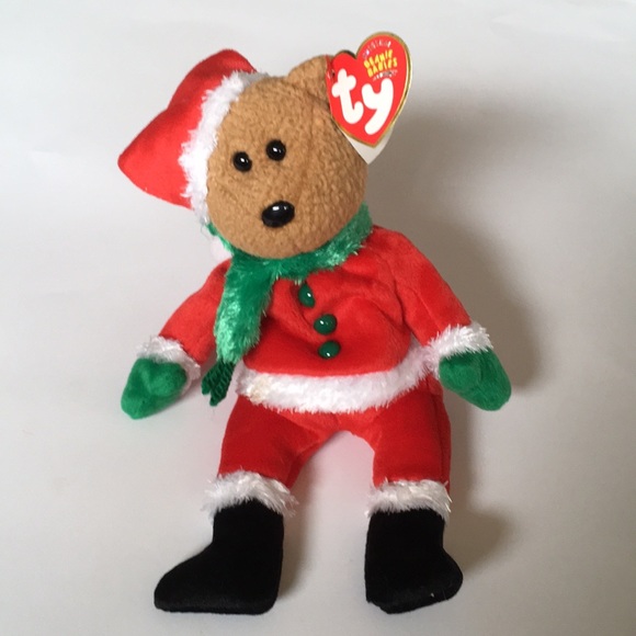 santa bear beanie baby